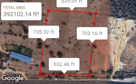 Online land map showing plot location and boundaries